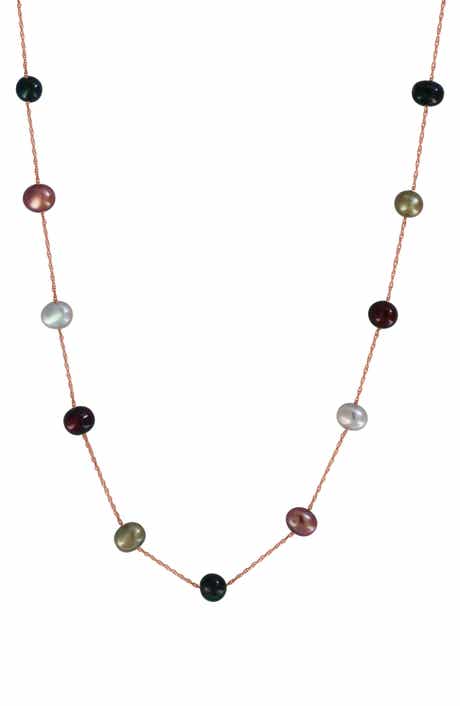 EFFY Multicolor Freshwater Pearl Station Necklace