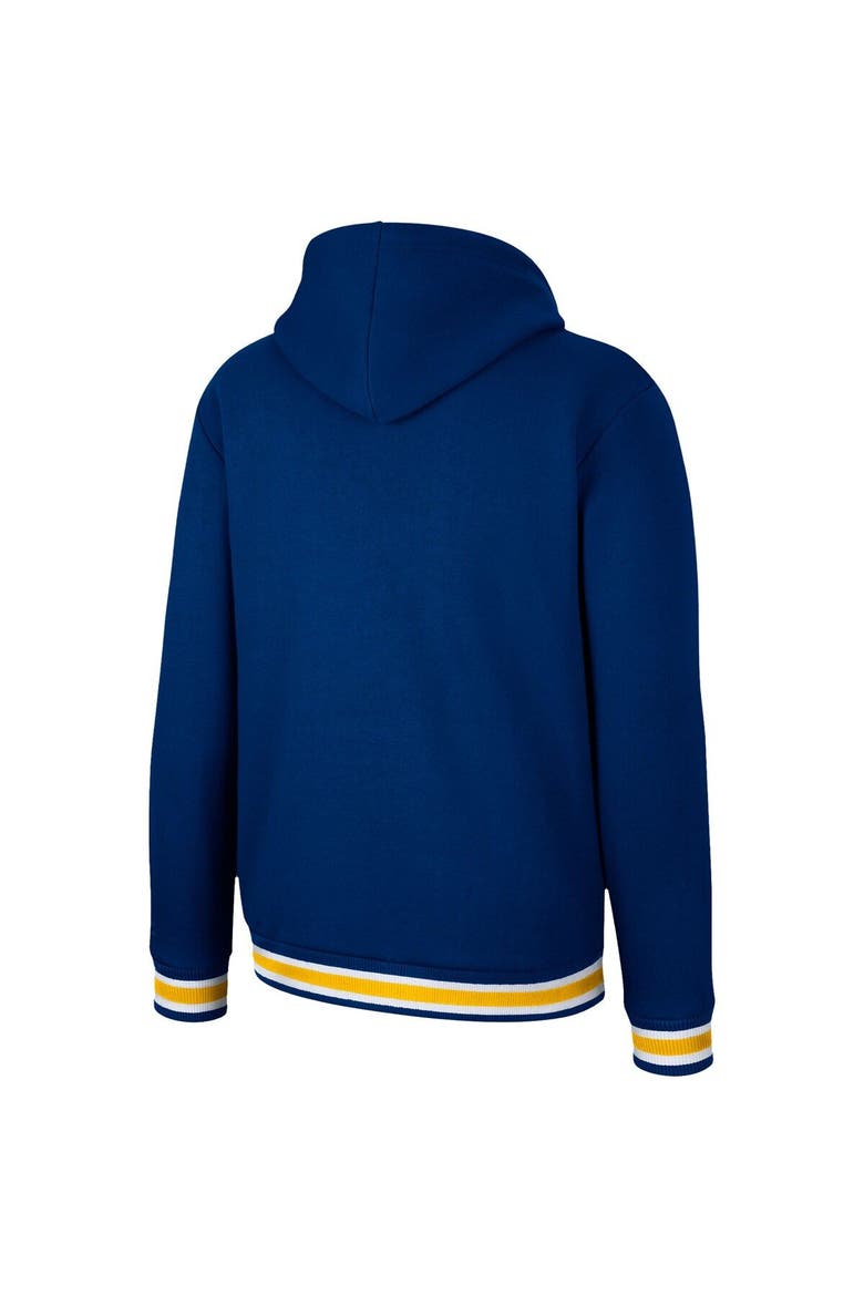 Men's Colosseum Navy West Virginia Mountaineers Varsity Arch Pullover Hoodie, Alternate, color, Navy