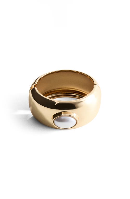 Mango Maxi Pearl Bracelet In Gold