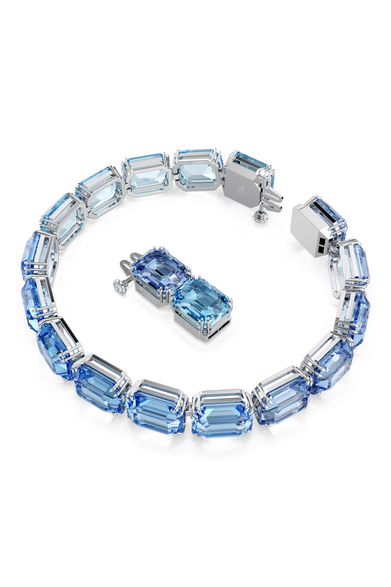 Millenia Octagon Cut Crystal Bracelet, Alternate, color, BLUE
