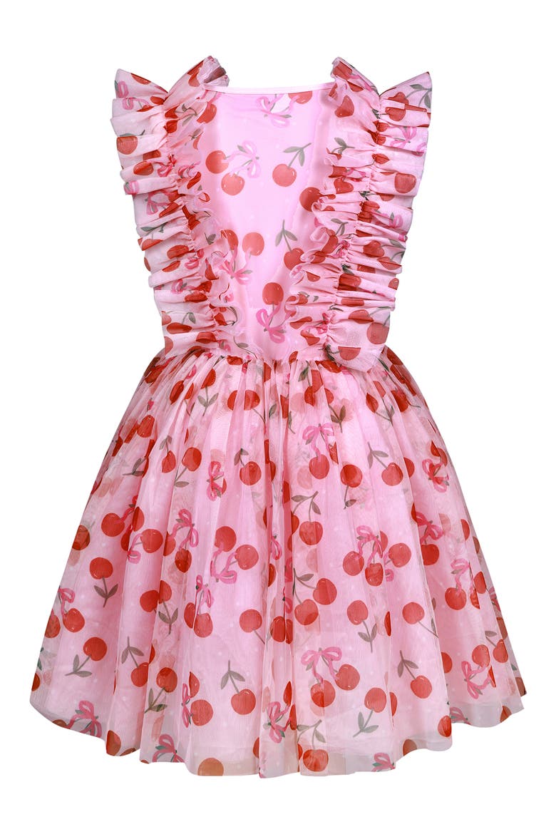 pink dress with cherries EXCLUSIVE