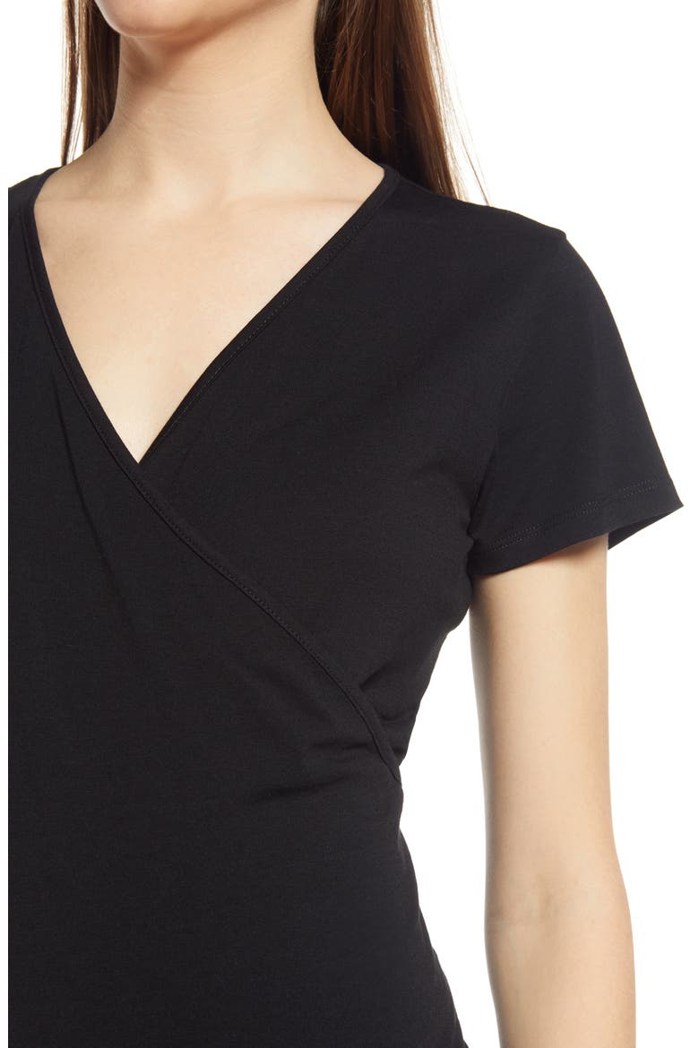 Maternity/Nursing T-Shirt, Alternate, color, BLACK