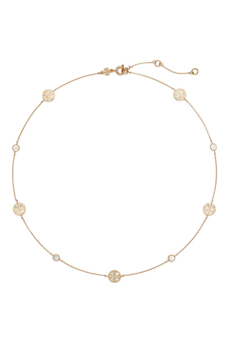 Icon Mother of Pearl Necklace, Main, color, TORY GOLD / MOTHER OF PEARL