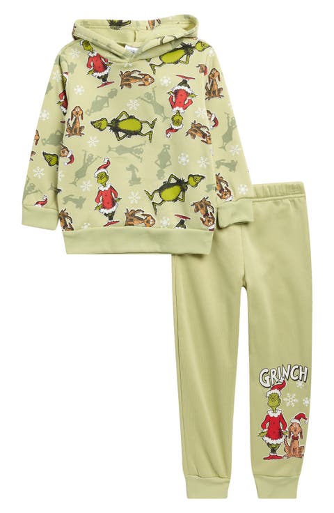 Kids' Grinch Fleece Hoodie & Joggers Set (Little Kid)