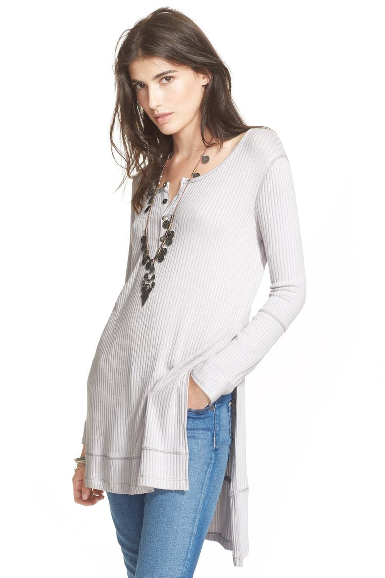 'Gwen' Long Henley Tee, Main, color, VAPOR