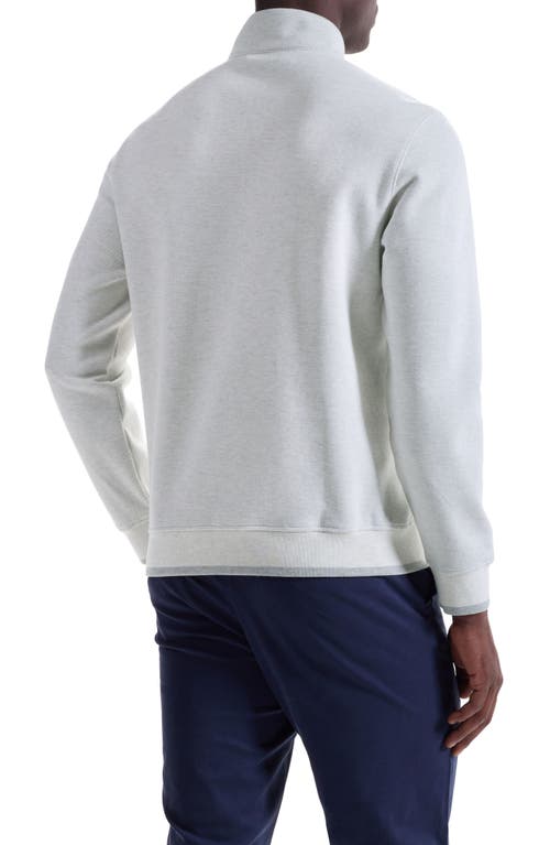 Bugatchi Heathered Quarter Zip Pullover In Gray