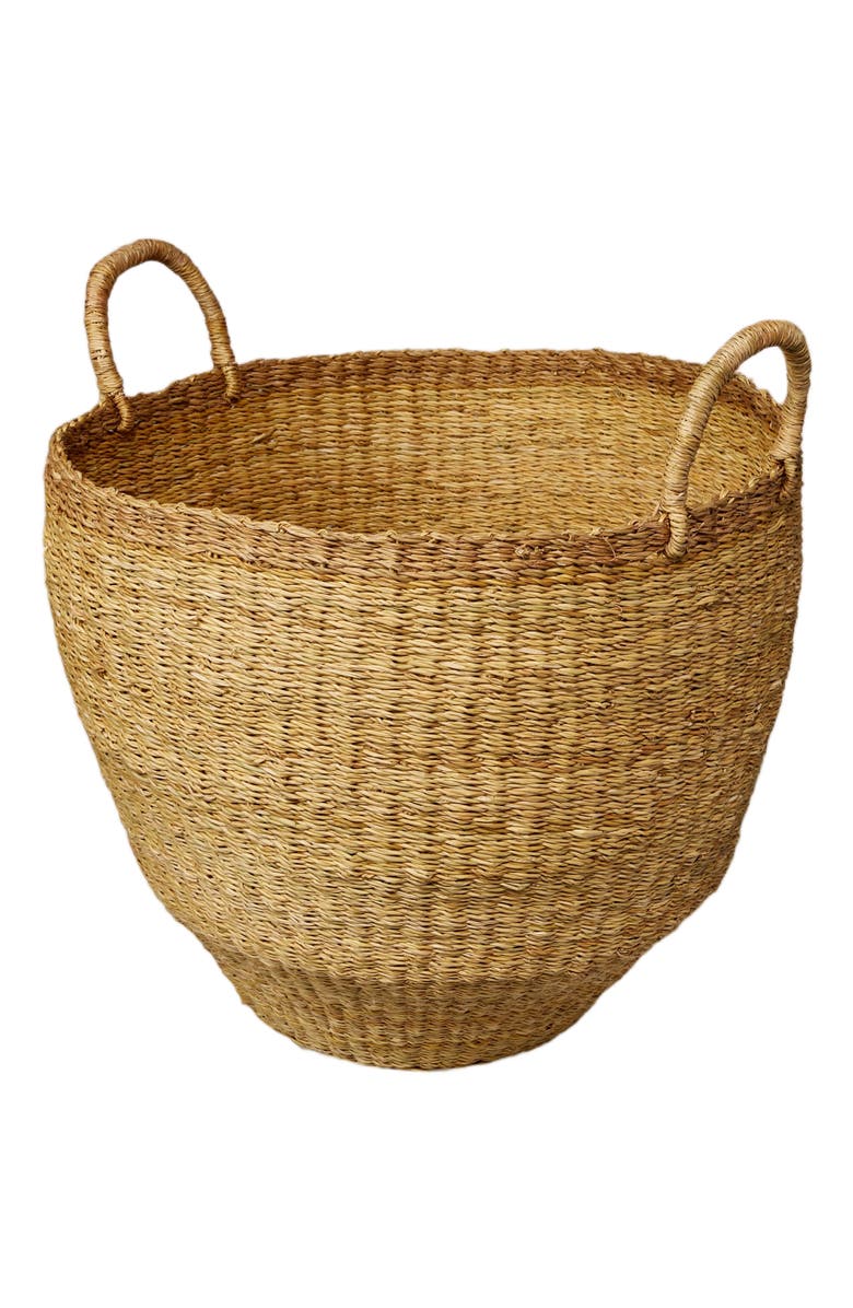 indego africa Umasi Pedestal Floor Basket with Handles in Natural, Main, color, Natural