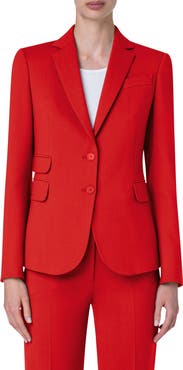 Akris punto Cool Wool Stretch Crepe Blazer