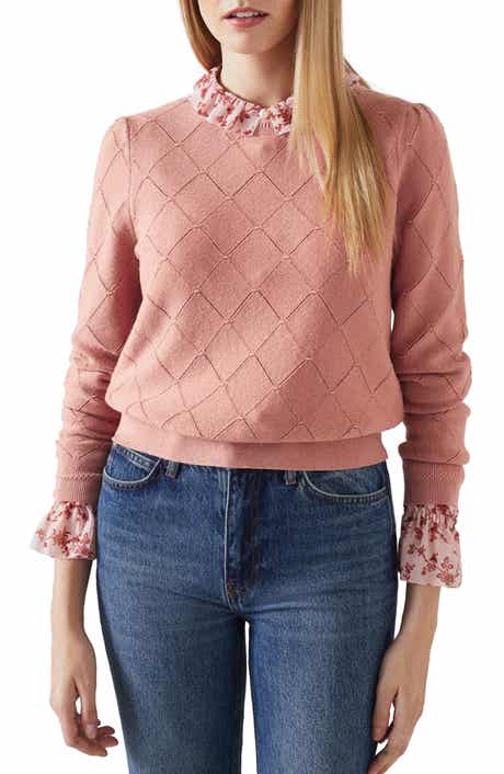 Pointelle Crewneck Sweater