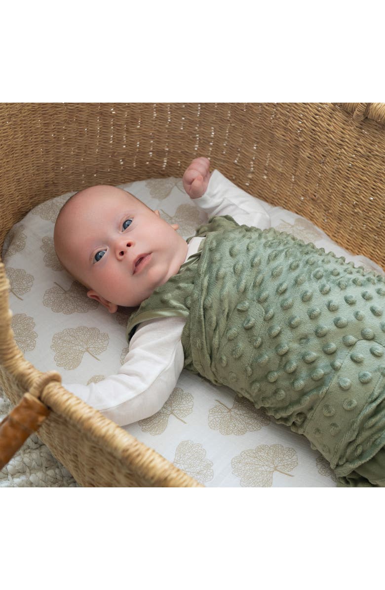 HALO Plush Dots Velboa 3.0 TOG Sleepsack Swaddle, Alternate, color, Olive Green