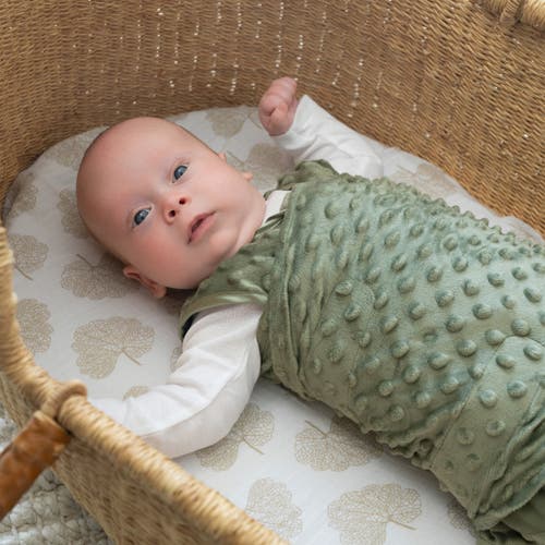 Halo Plush Dots Velboa 3.0 Tog Sleepsack Swaddle In Green