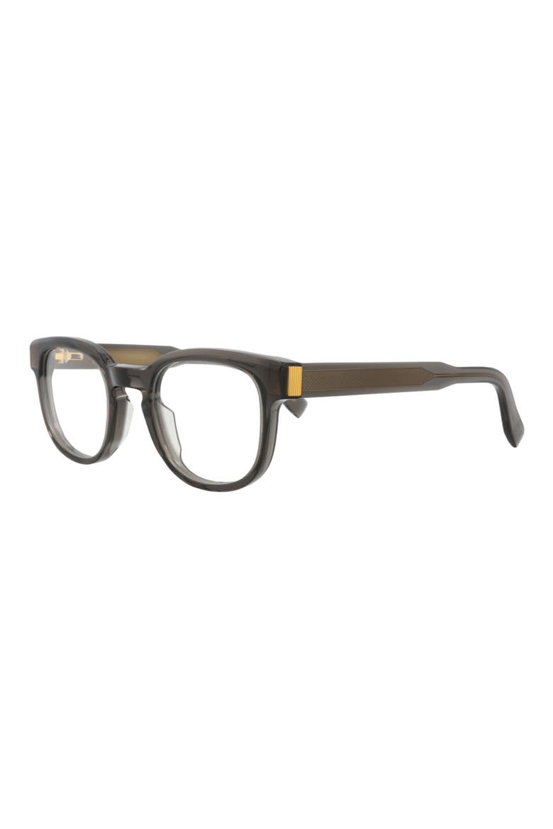 49mm Round Optical Glasses, Alternate, color, GREY / GREY TRANSPARENT