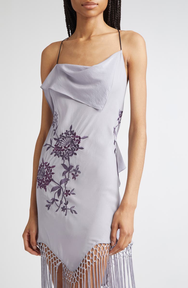 Demi Couture Piano Shawl Embroidered Silk Dress