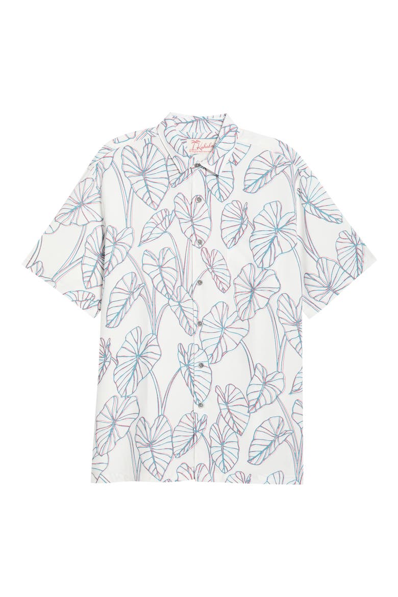 Lo'I Lines Short Sleeve Shirt, Alternate, color, OFF WHITE