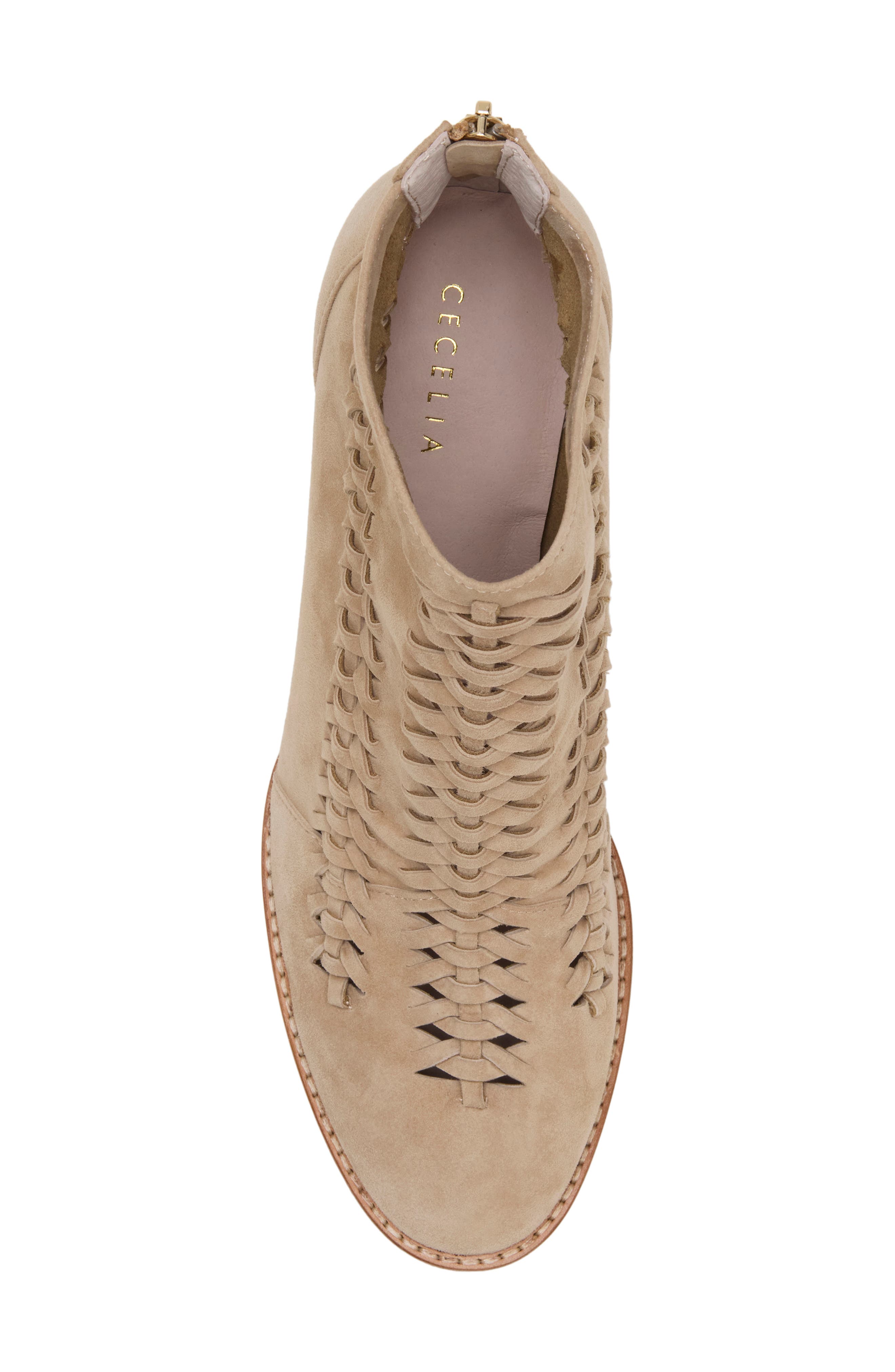 Nora Block Heel Ankle Bootie, Alternate, color, BEIGE