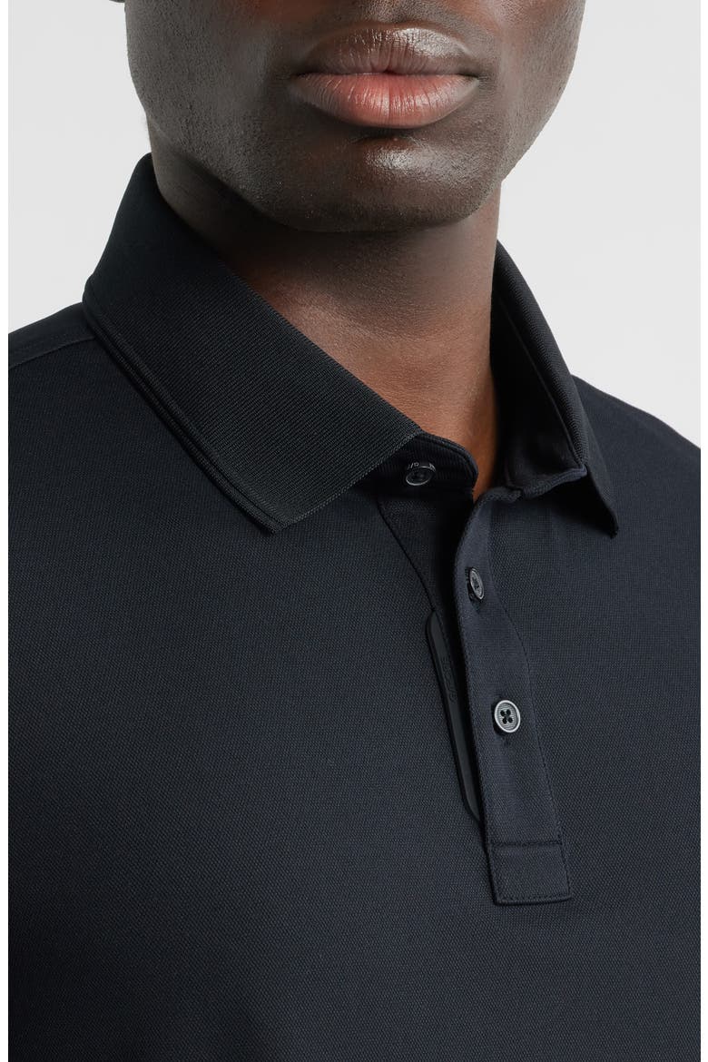 Essential Performance Piqué Golf Polo, Alternate, color, ONYX