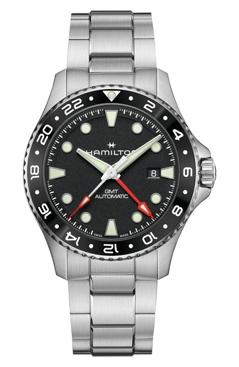 Khaki Navy Scuba GMT Automatic Bracelet Watch, 43mm