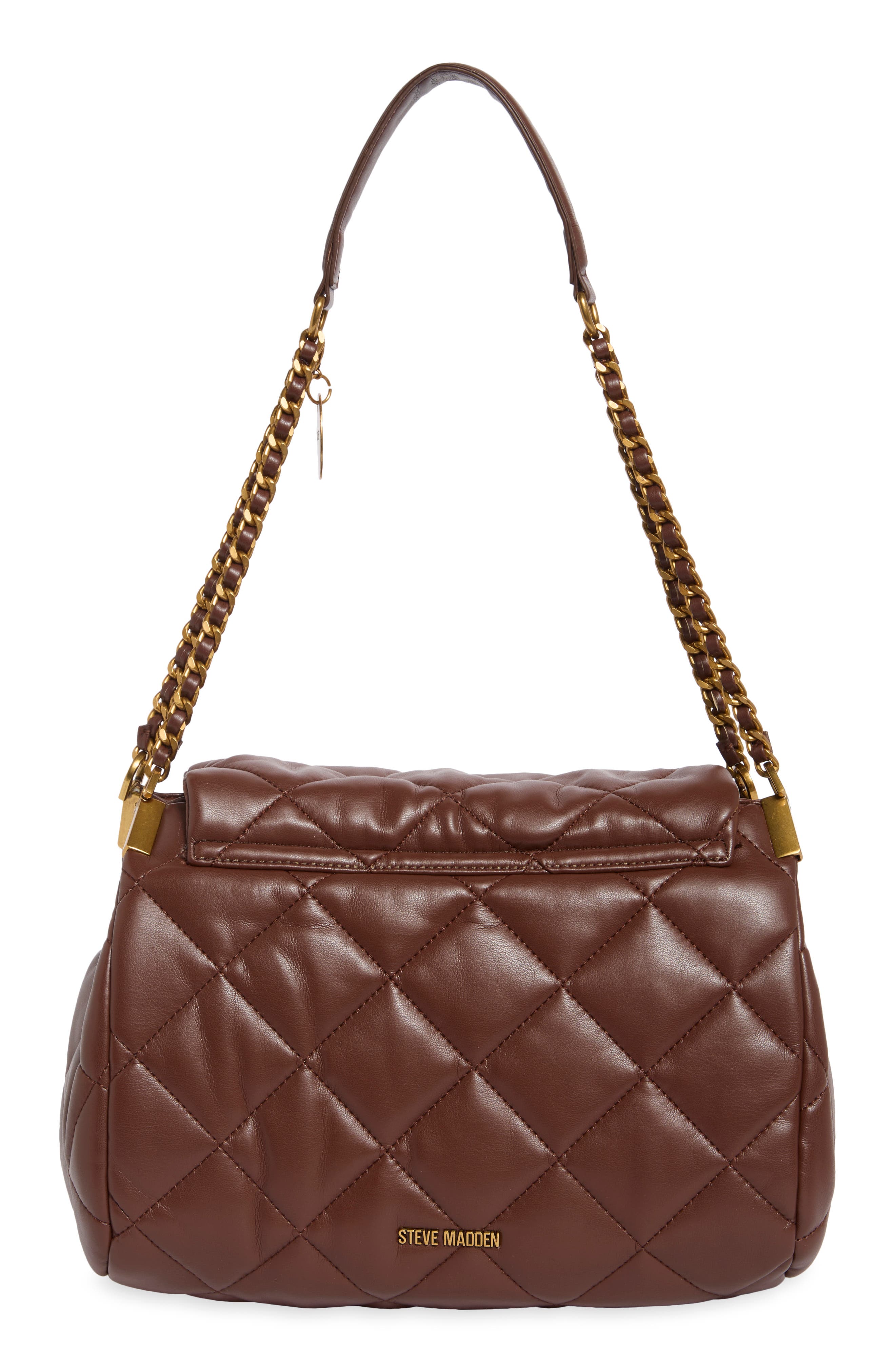Bvalerie Faux Leather Shoulder Bag, Alternate, color, ESPRESSO LAMBY