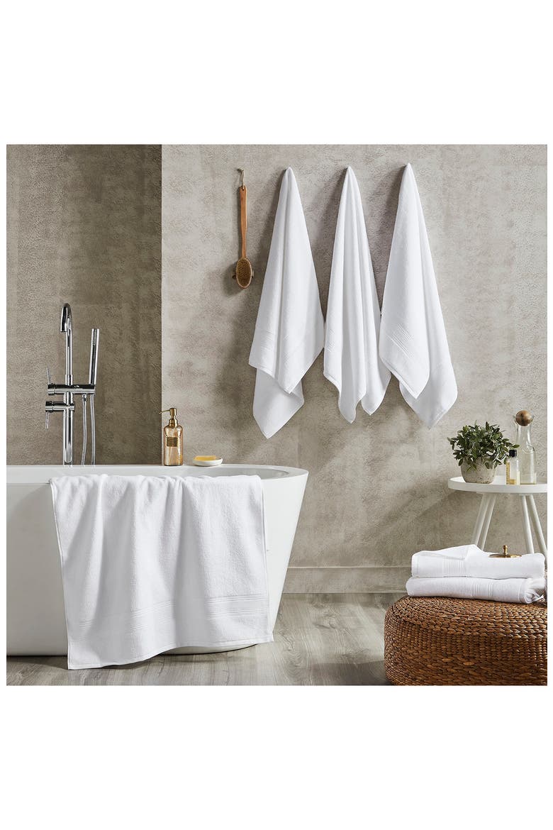 Hotel 6-Piece Bath Towel Set, Alternate, color, WHITE