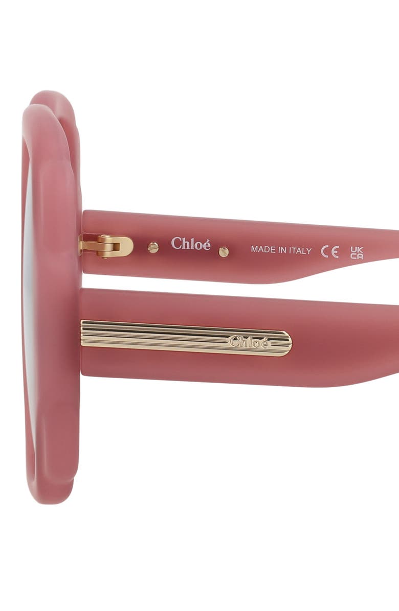 Chloé 55mm Butterfly Sunglasses, Alternate, color, Violet Violet Red