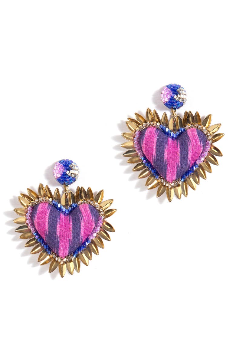 Deepa Gurnani Prisha Heart Drop earrings, Main, color, 