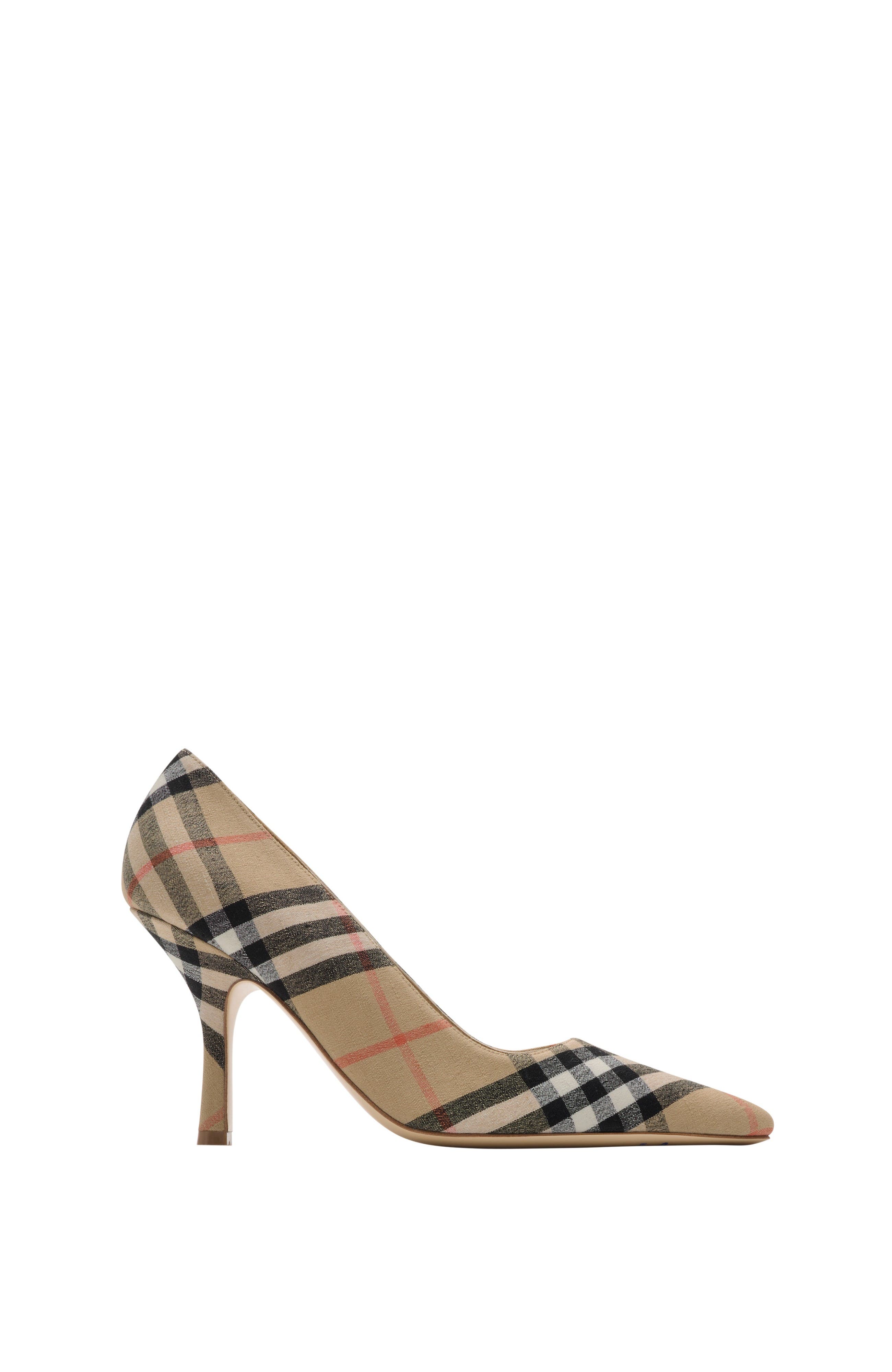 Check Dame High Pumps, Main, color, Sand beige