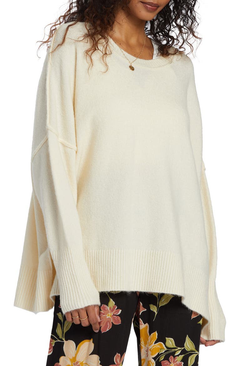 Dreaming Again Oversize Sweater, Main, color, WHITE CAP