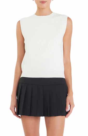 Sports Club Embossed Monogram Sleeveless Sweater Shell