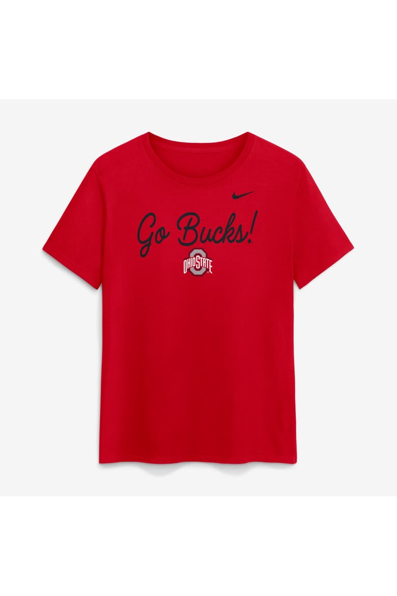 Women's Nike Scarlet Ohio State Buckeyes Script Mantra Logo T-Shirt, Alternate, color, Scarlet