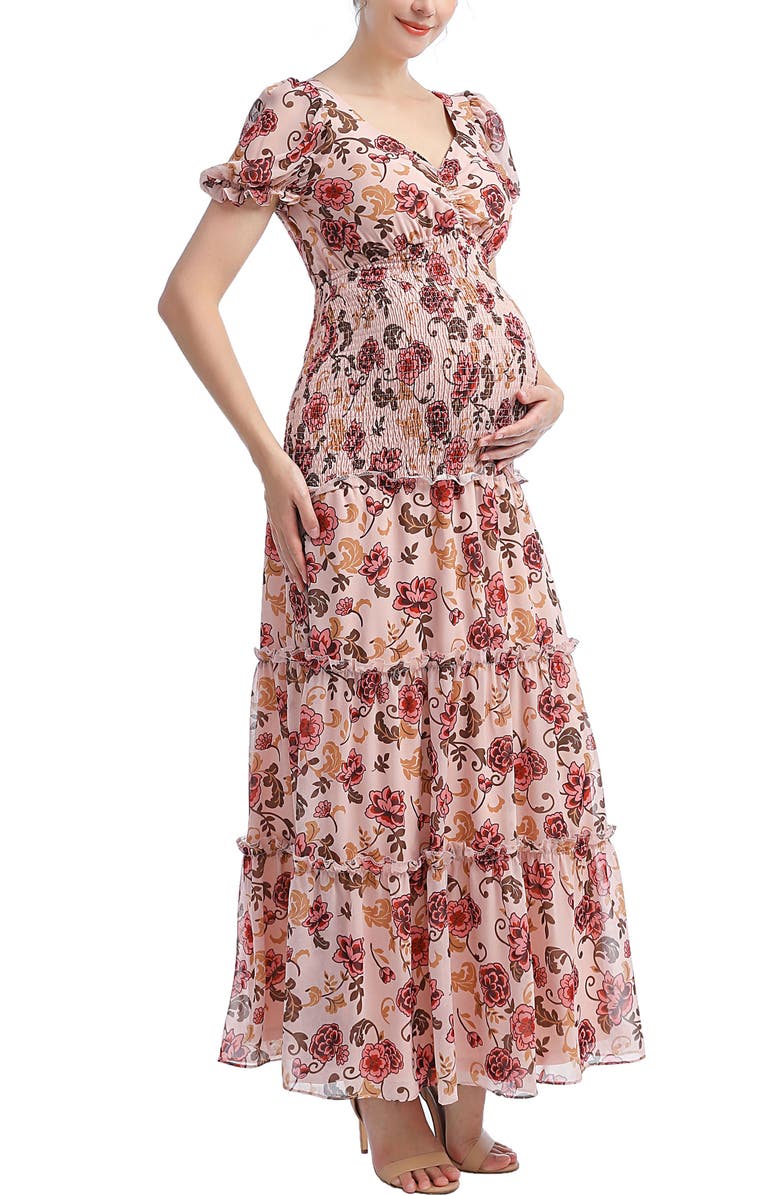 Kimi & Kai Aoife Maternity Maxi Dress, Alternate, color, Multicolored