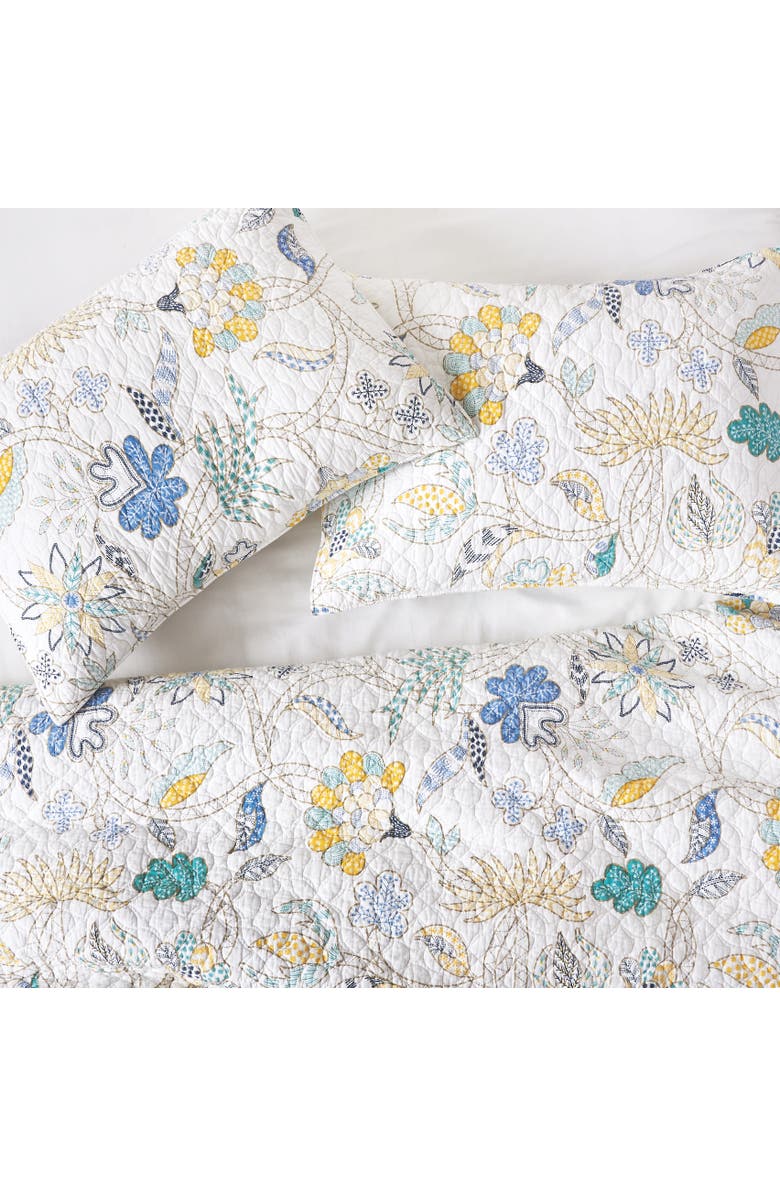 carol & frank 20" x 26" Colonial Williamsburg Brie Lagoon Cotton Standard Sham - Machine Washable, Alternate, color, Blue