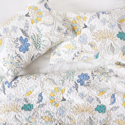 Carol & Frank 20" X 26" Colonial Williamsburg Brie Lagoon Cotton Standard Sham In Multi