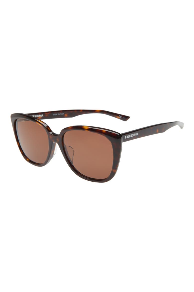 57mm Square Sunglasses, Alternate, color, HAVANA HAVANA BROWN