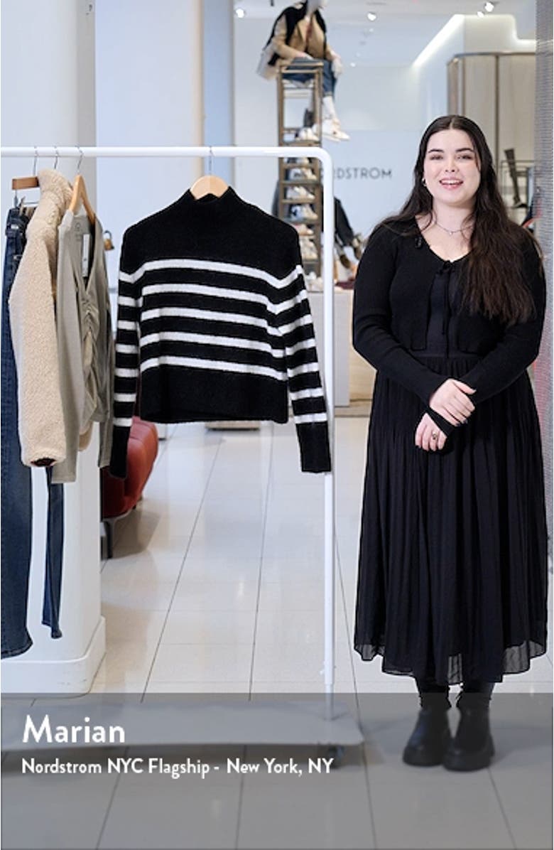 Stripe Mock Neck Sweater, sales video thumbnail