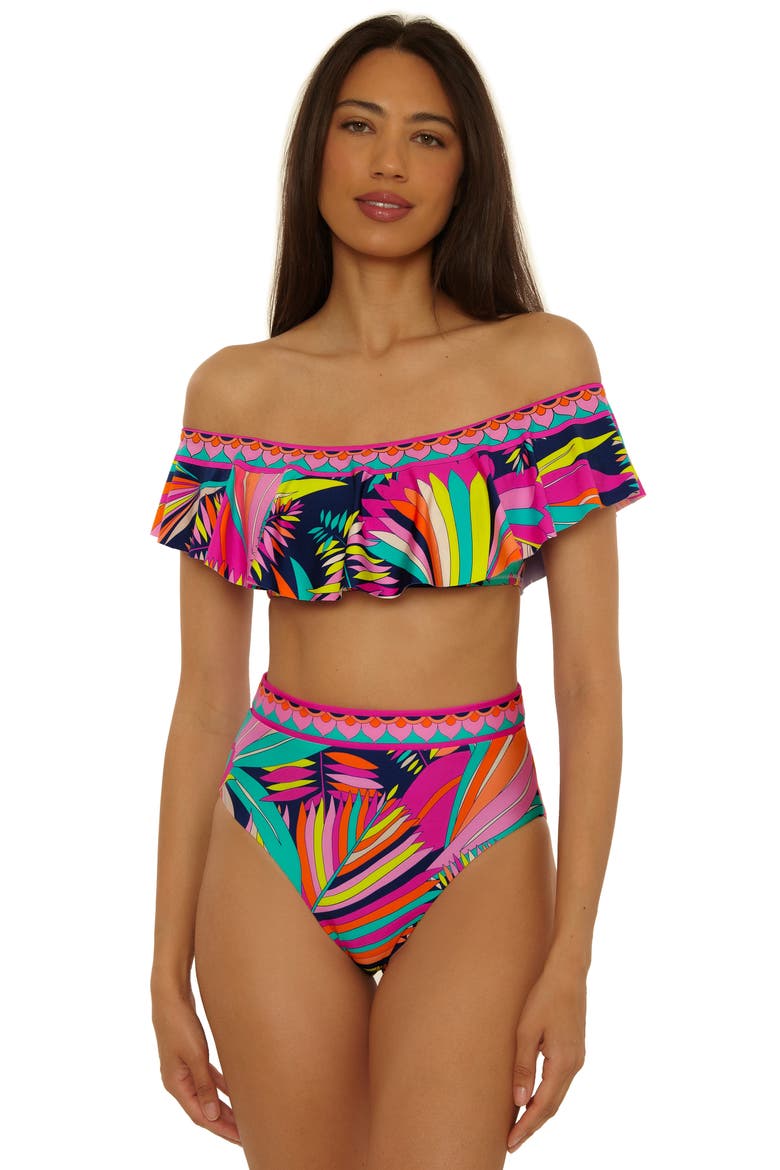 Paralia Reversible High Waist Bikini Bottoms, Alternate, color, MULTI