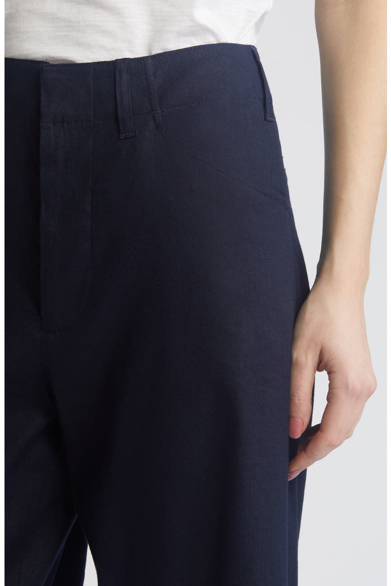 Banks Linen Blend Crop Pants, Alternate, color, SALUTE