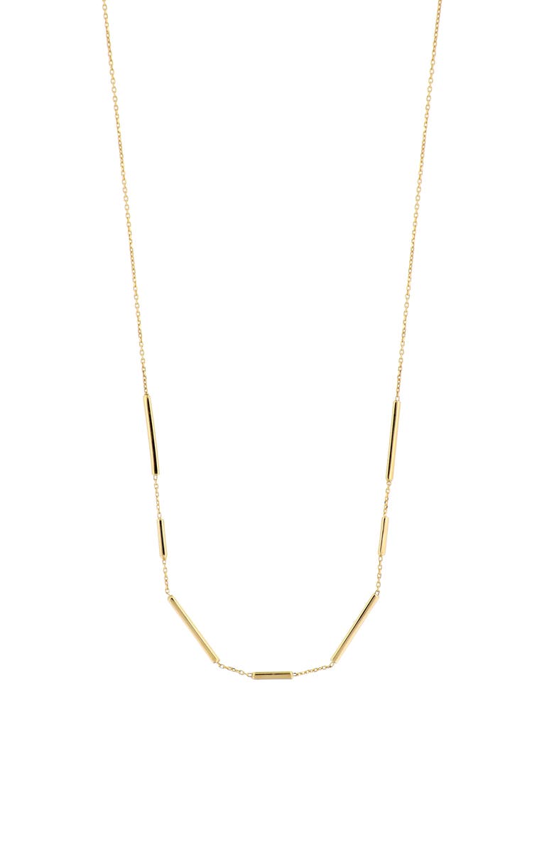Bony Levy 14K Gold Bar Station Necklace, Main, color, 