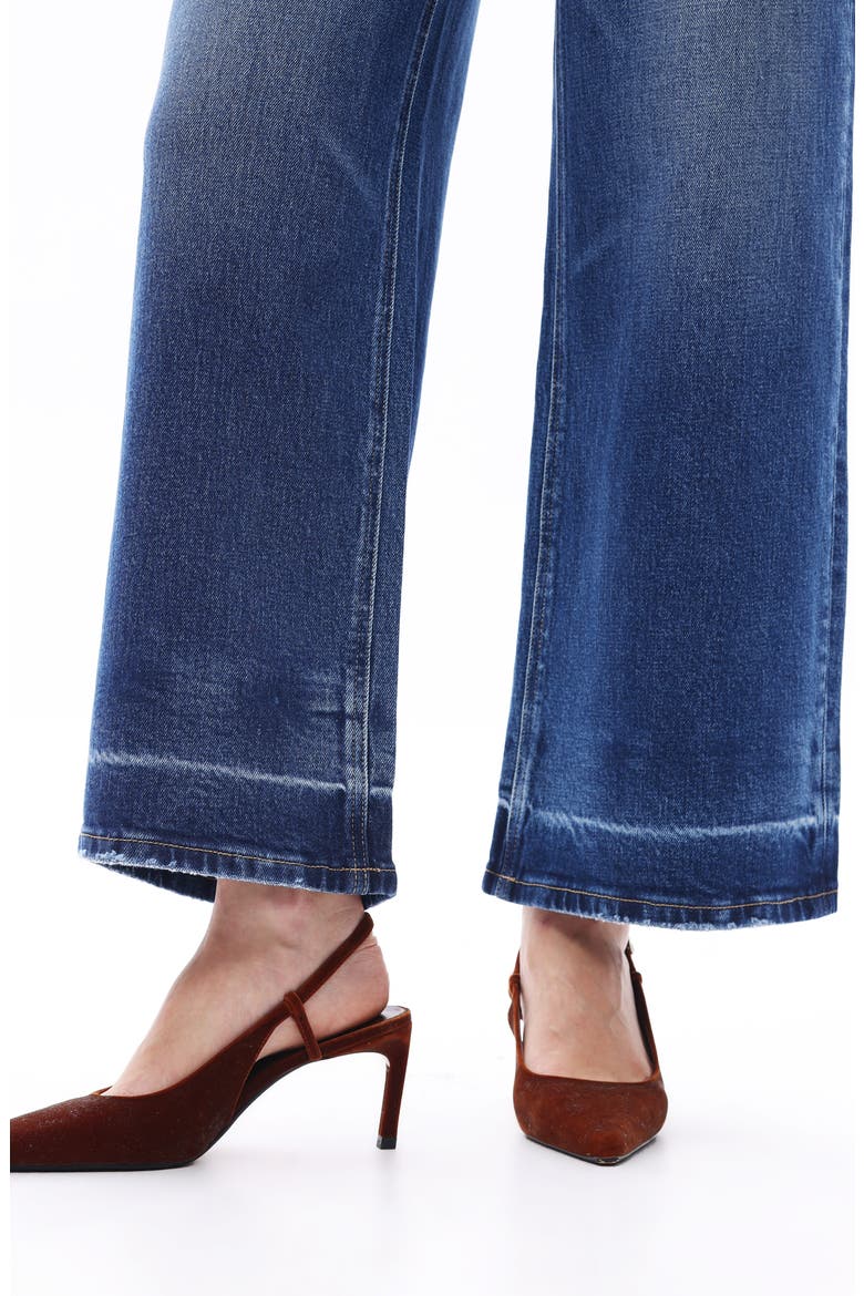 Low Rise Ankle Wide Leg Jeans, Alternate, color, DARK BLUE