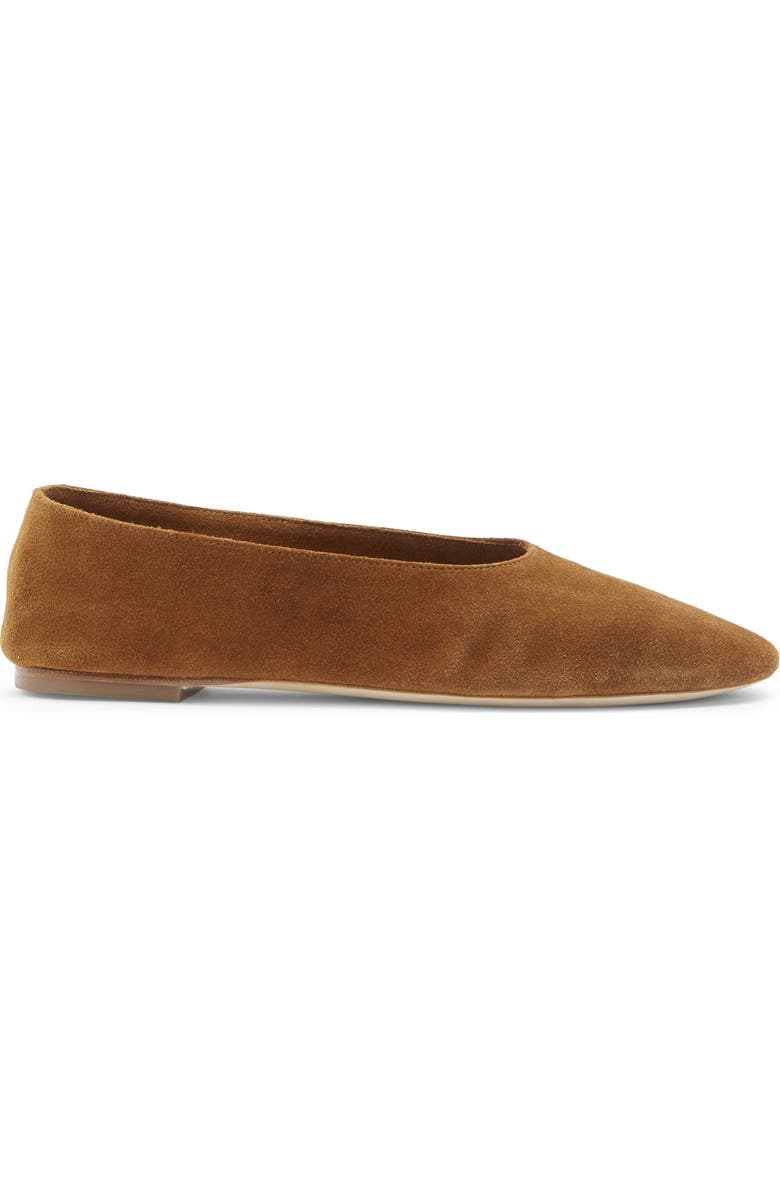 STAUD Alba Ballet Flat, Alternate, color, Tan Leather
