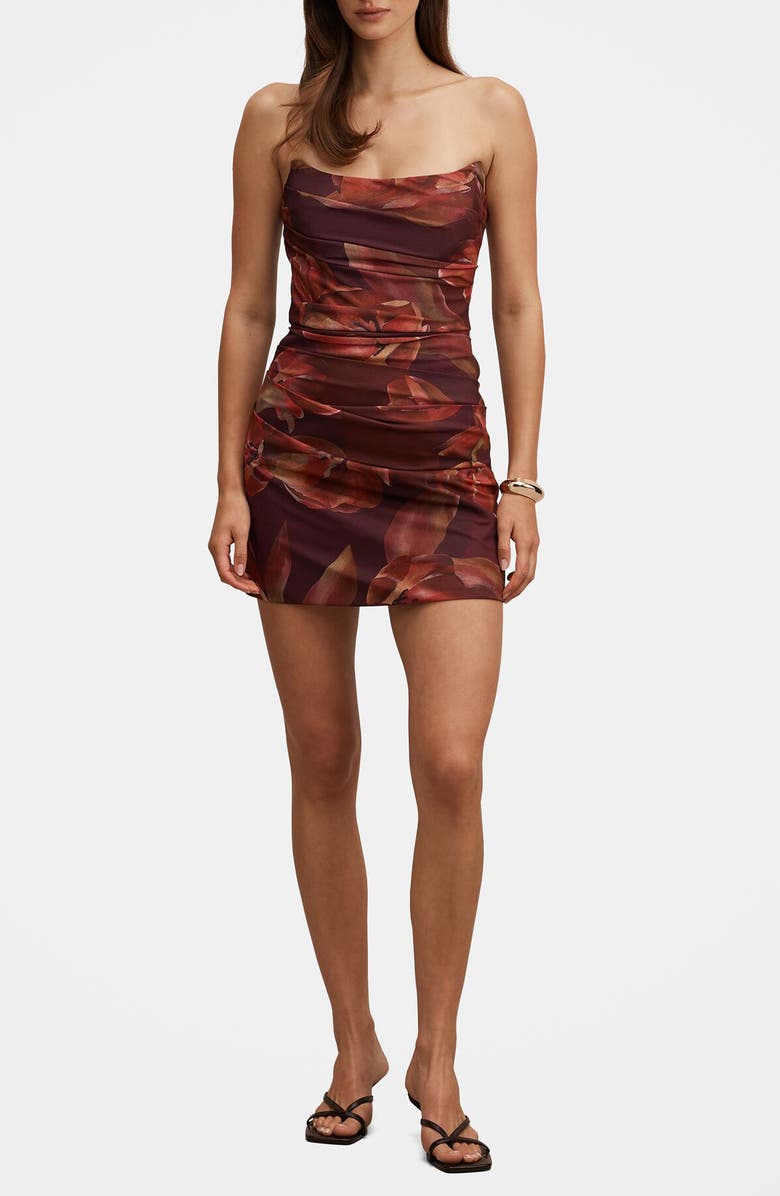 Ever New Zephina Strapless Minidress, Main, color, Bruny Floral