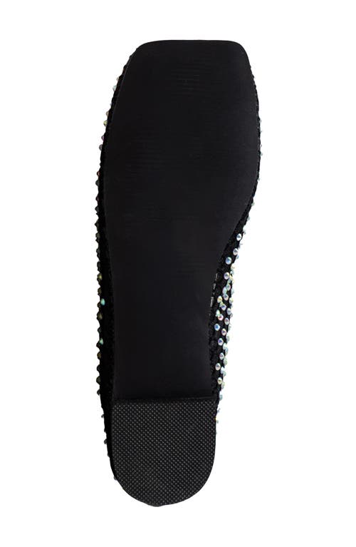 Chase & Chloe Chase And Chloe Rhinestone Mesh Ankle Tie Flats