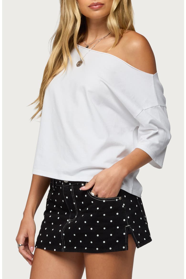 Davida Off the Shoulder Top, Alternate, color, WHITE