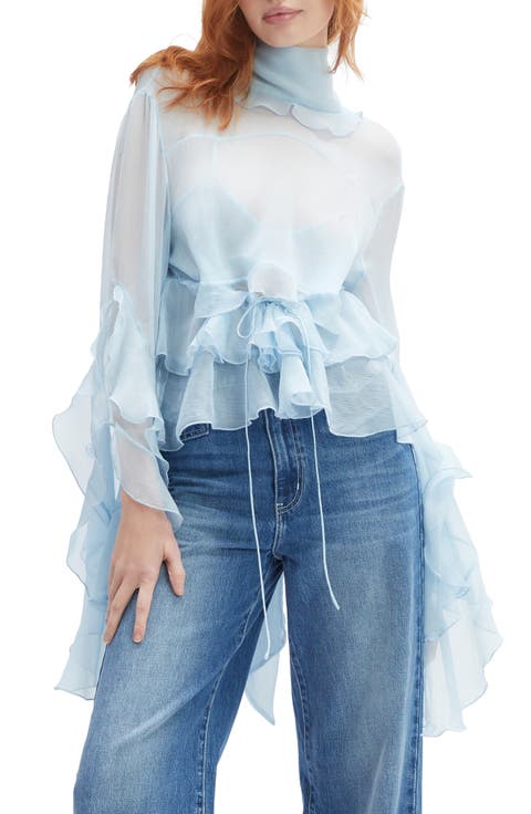 Anyssa Ruffle Tie Back Top