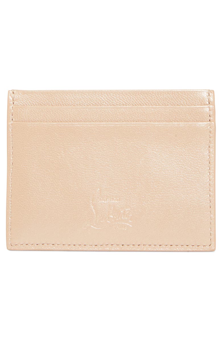 Christian Louboutin Kios Loubinthesky Leather Card Case, Alternate, color, Leche/ Multi