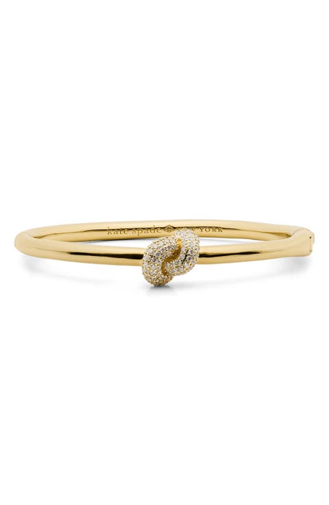 Pavé Knot Hinge Bangle