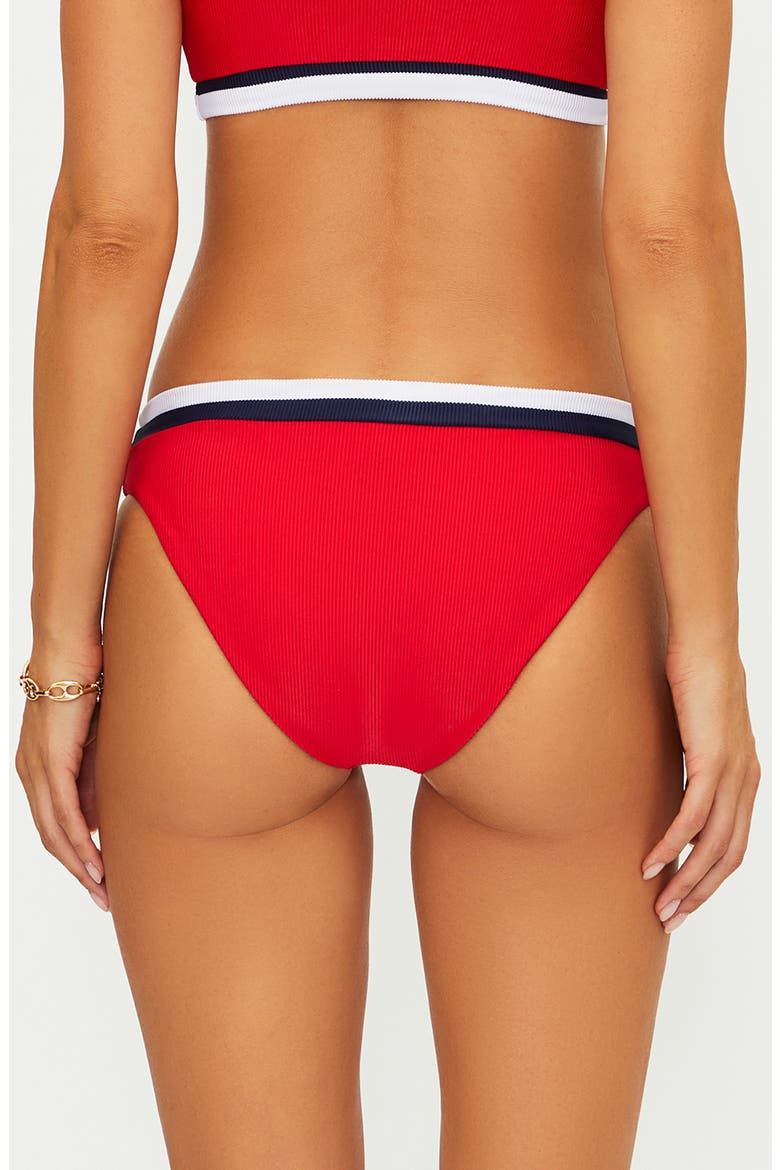 Saffron Rib Colorblock Bikini Bottoms, Alternate, color, CRIMSON FIREWORK COLORBLOCK