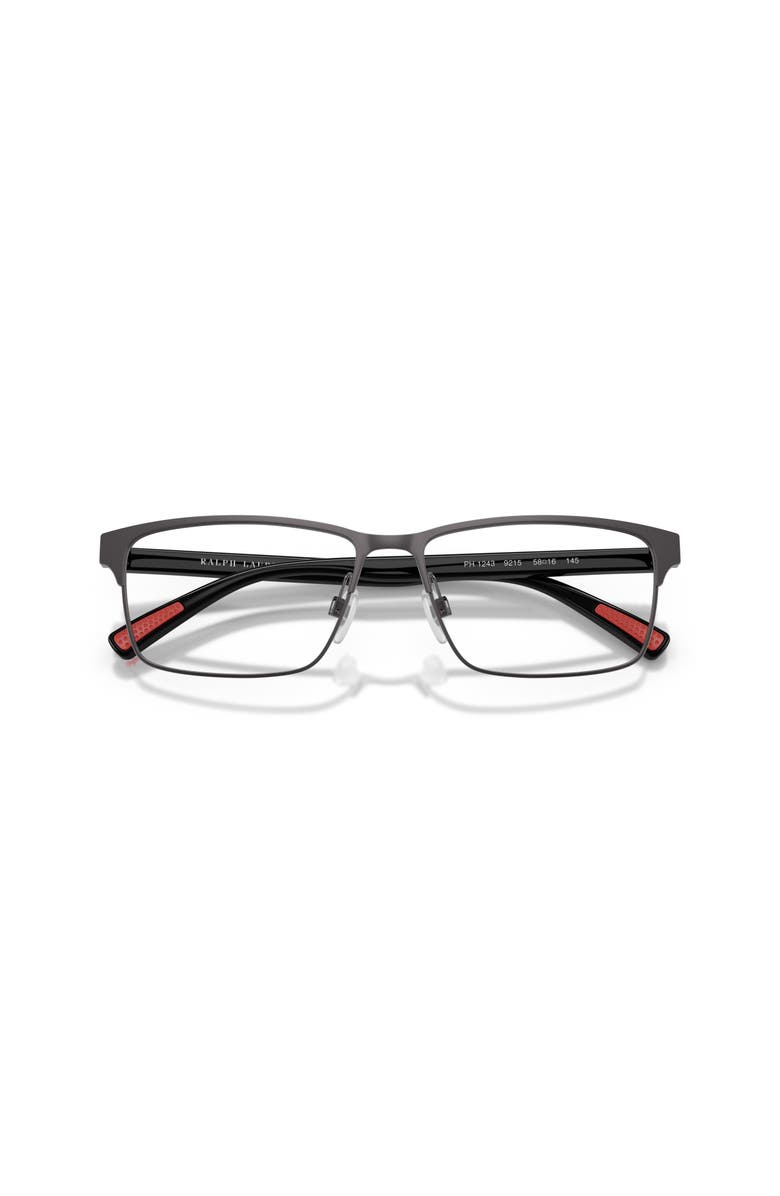 Polo Ralph Lauren 56mm Rectangle optical glasses, Alternate, color, Grey
