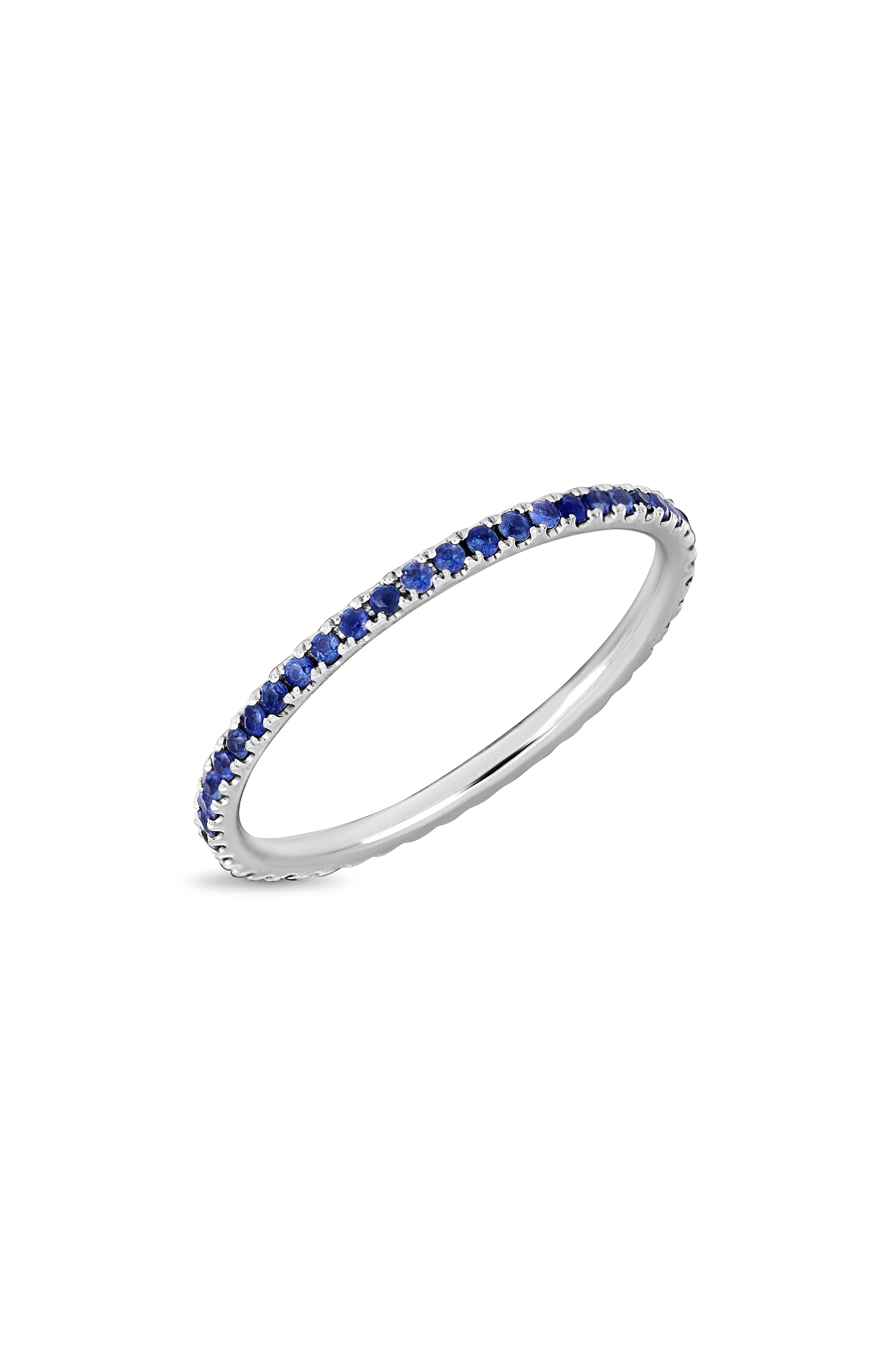 Bony Levy 18K Gold El Mar Sapphire Stackable Eternity Ring