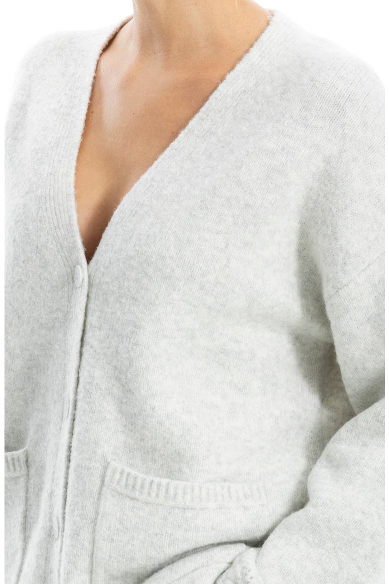 V-Neck Cardigan, Alternate, color, HEATHER CLOUD