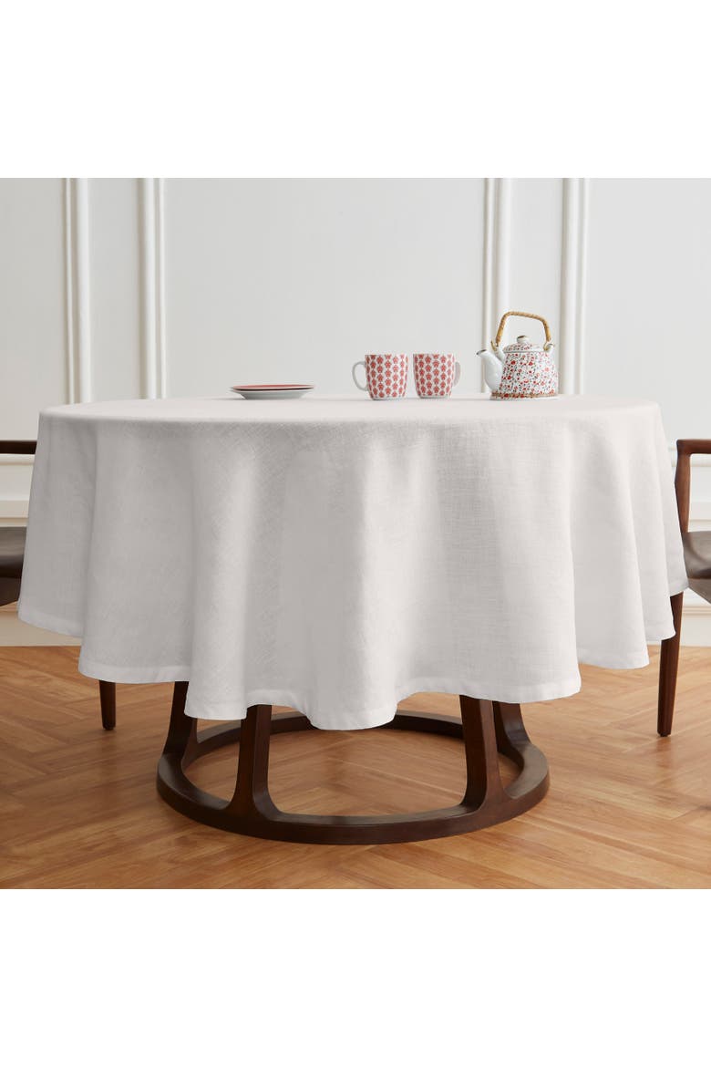 Linen Round Tablecloth - Sonoma, Main, color, White